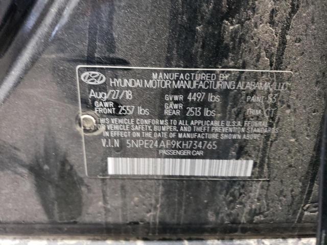 Photo 11 VIN: 5NPE24AF9KH734765 - HYUNDAI SONATA SE 