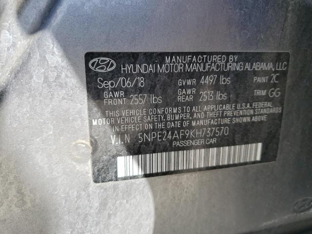 Photo 11 VIN: 5NPE24AF9KH737570 - HYUNDAI SONATA SE 