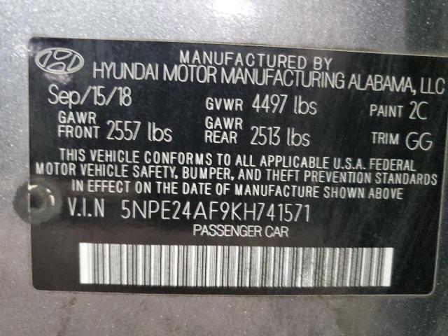 Photo 11 VIN: 5NPE24AF9KH741571 - HYUNDAI SONATA SE 