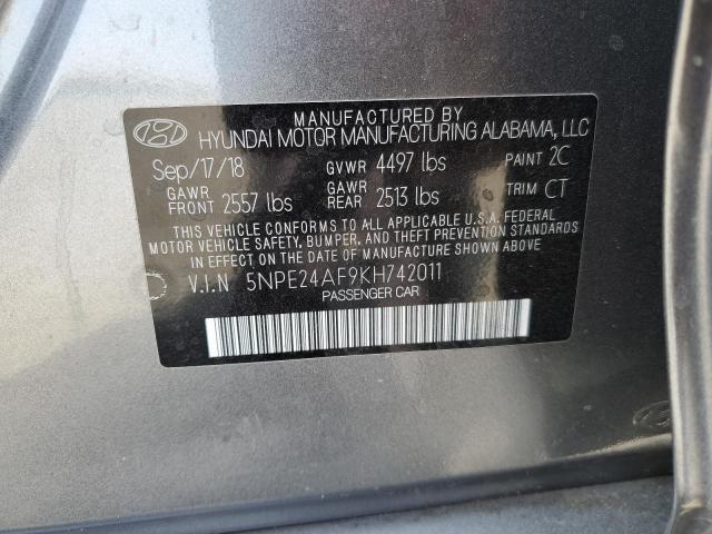 Photo 11 VIN: 5NPE24AF9KH742011 - HYUNDAI SONATA SE 