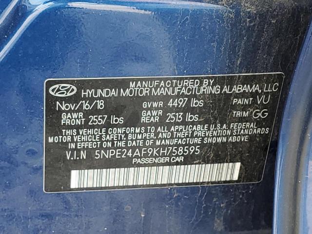 Photo 11 VIN: 5NPE24AF9KH758595 - HYUNDAI SONATA 