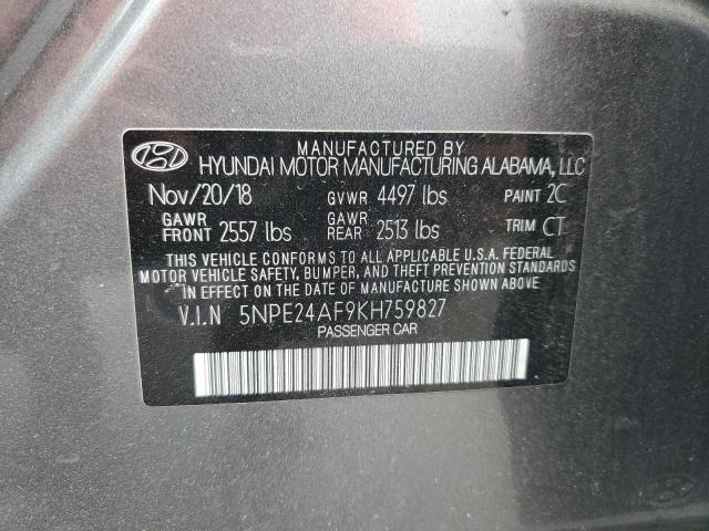 Photo 11 VIN: 5NPE24AF9KH759827 - HYUNDAI SONATA 