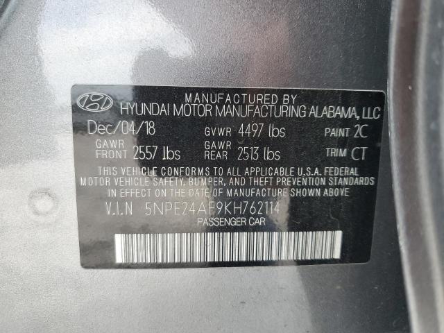 Photo 11 VIN: 5NPE24AF9KH762114 - HYUNDAI SONATA SE 