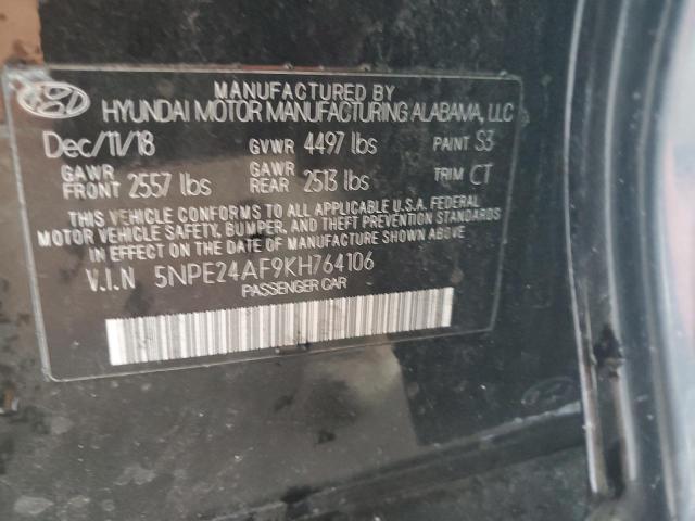 Photo 12 VIN: 5NPE24AF9KH764106 - HYUNDAI SONATA 