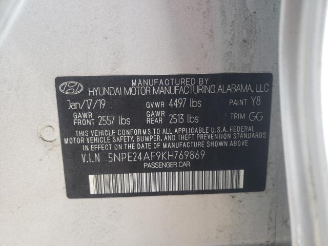 Photo 9 VIN: 5NPE24AF9KH769869 - HYUNDAI SONATA SE 