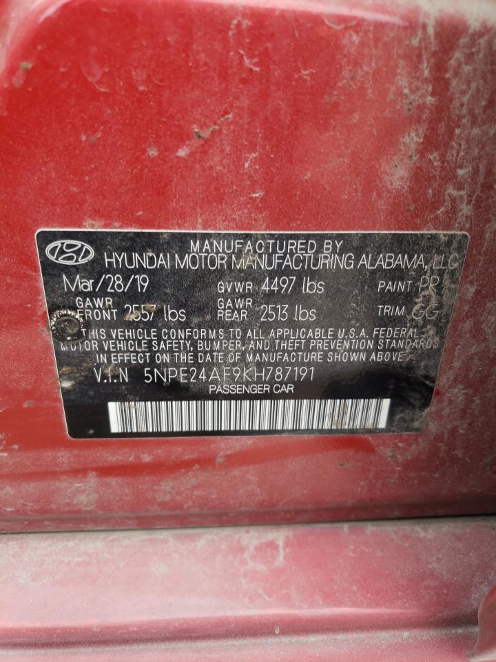 Photo 11 VIN: 5NPE24AF9KH787191 - HYUNDAI SONATA 