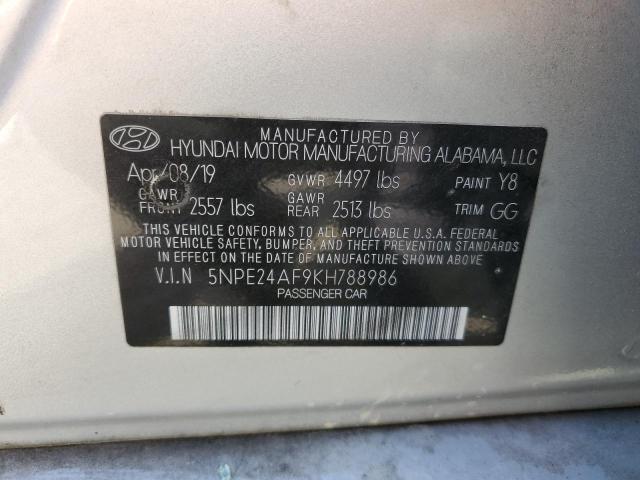 Photo 9 VIN: 5NPE24AF9KH788986 - HYUNDAI SONATA SE 