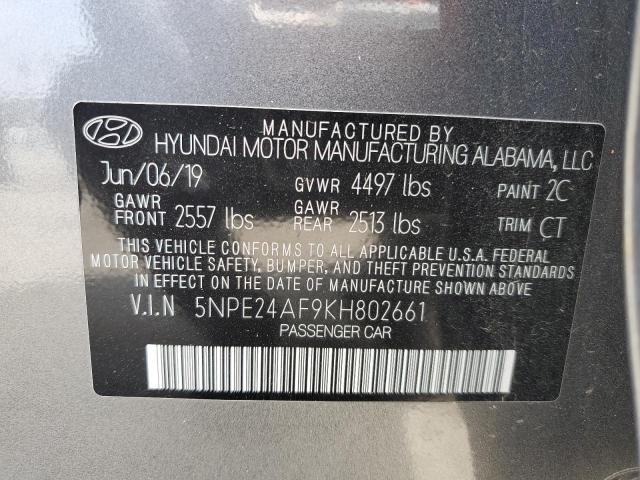 Photo 12 VIN: 5NPE24AF9KH802661 - HYUNDAI SONATA SE 