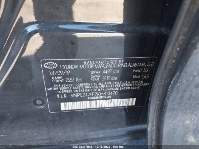 Photo 8 VIN: 5NPE24AF9KH810470 - HYUNDAI SONATA 