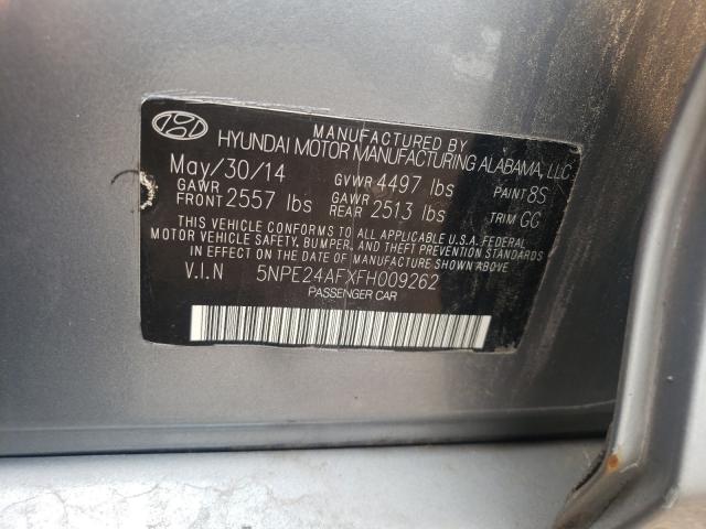 Photo 9 VIN: 5NPE24AFXFH009262 - HYUNDAI SONATA SE 