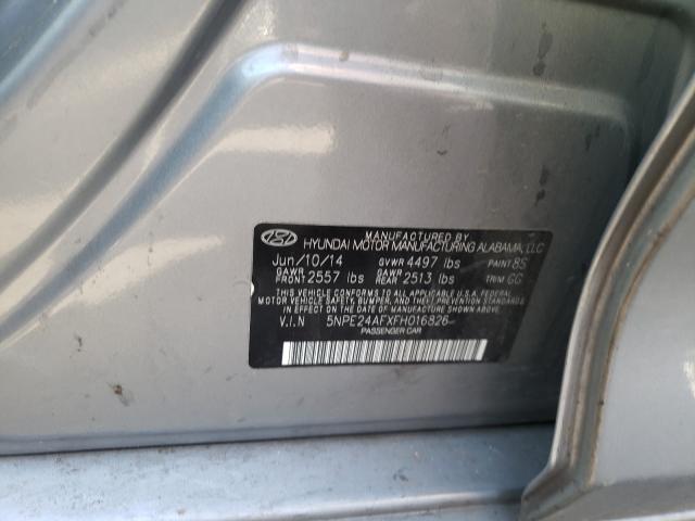 Photo 9 VIN: 5NPE24AFXFH016826 - HYUNDAI SONATA SE 