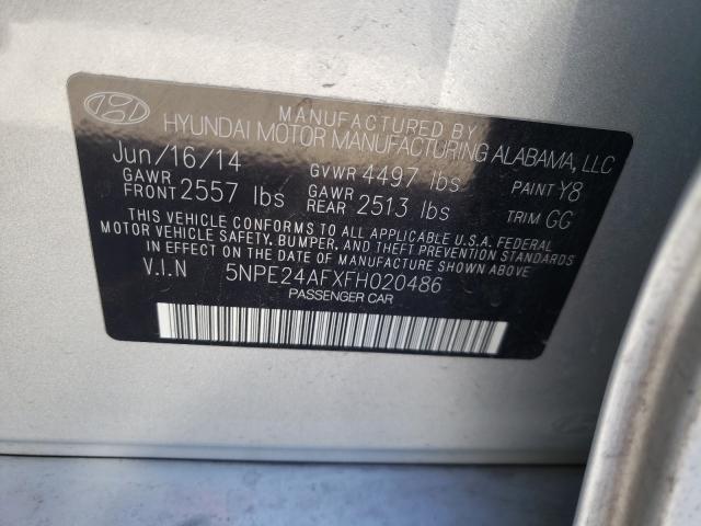 Photo 9 VIN: 5NPE24AFXFH020486 - HYUNDAI SONATA SE 