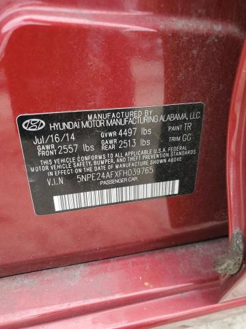 Photo 11 VIN: 5NPE24AFXFH039765 - HYUNDAI SONATA SE 