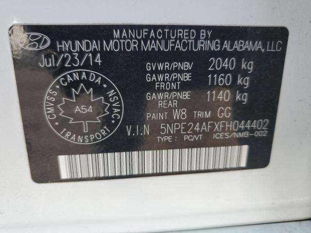 Photo 12 VIN: 5NPE24AFXFH044402 - HYUNDAI SONATA SE 