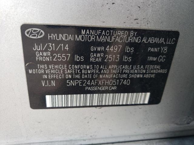 Photo 11 VIN: 5NPE24AFXFH051740 - HYUNDAI SONATA SE 