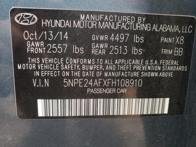 Photo 9 VIN: 5NPE24AFXFH108910 - HYUNDAI SONATA SE 