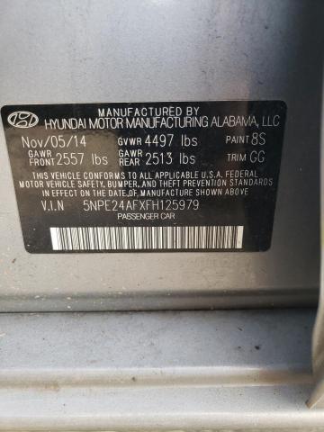 Photo 9 VIN: 5NPE24AFXFH125979 - HYUNDAI SONATA SE 