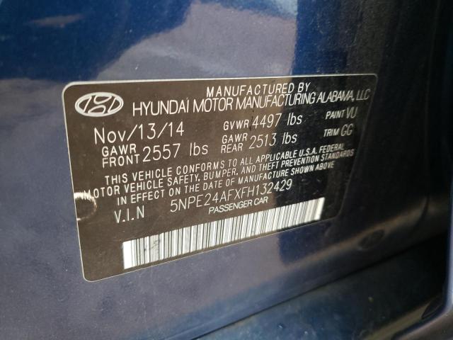 Photo 12 VIN: 5NPE24AFXFH132429 - HYUNDAI SONATA SE 