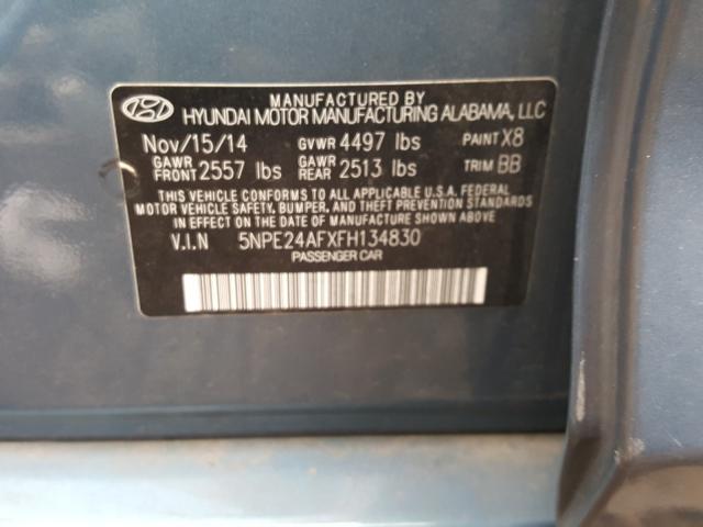 Photo 9 VIN: 5NPE24AFXFH134830 - HYUNDAI SONATA SE 