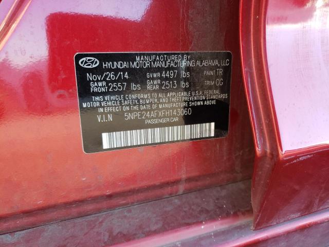 Photo 11 VIN: 5NPE24AFXFH143060 - HYUNDAI SONATA SE 