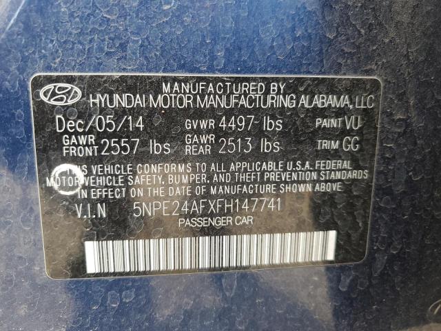 Photo 11 VIN: 5NPE24AFXFH147741 - HYUNDAI SONATA 