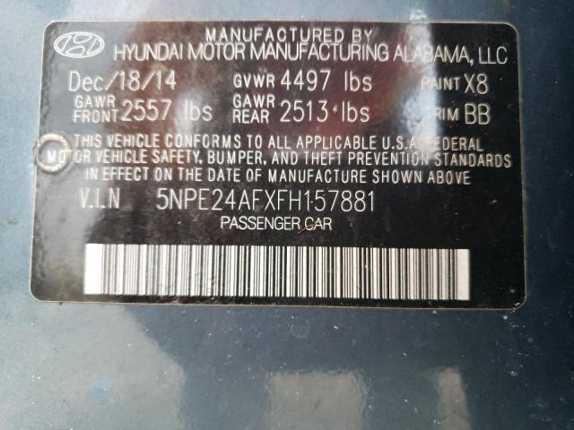 Photo 11 VIN: 5NPE24AFXFH157881 - HYUNDAI SONATA 