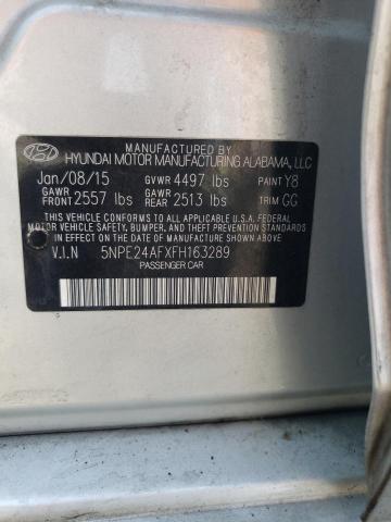 Photo 11 VIN: 5NPE24AFXFH163289 - HYUNDAI SONATA SE 