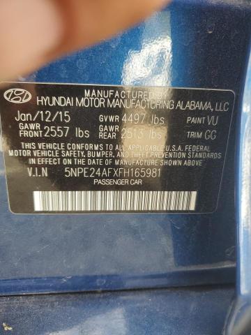 Photo 11 VIN: 5NPE24AFXFH165981 - HYUNDAI SONATA SE 