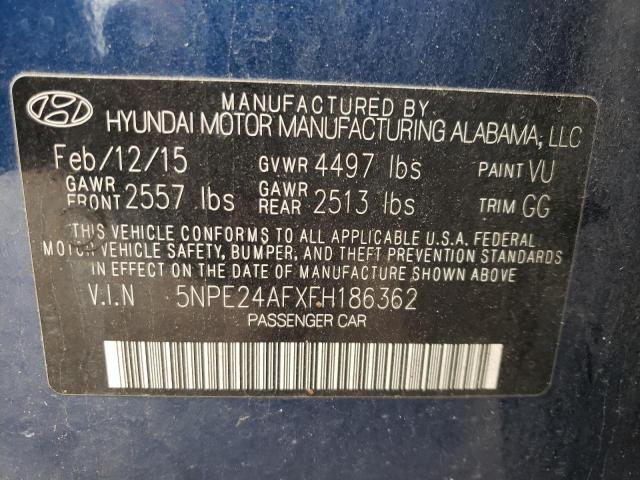 Photo 9 VIN: 5NPE24AFXFH186362 - HYUNDAI SONATA SE 