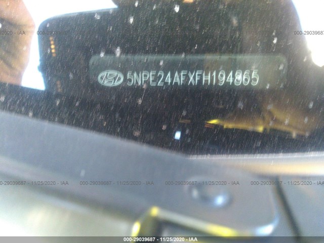 Photo 8 VIN: 5NPE24AFXFH194865 - HYUNDAI SONATA 