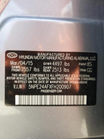 Photo 11 VIN: 5NPE24AFXFH200907 - HYUNDAI SONATA 