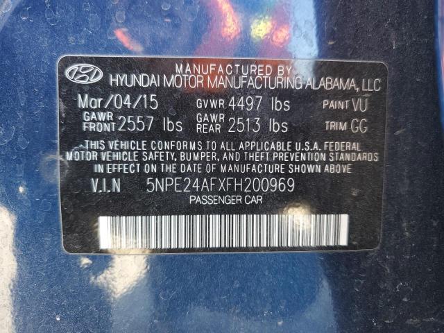 Photo 11 VIN: 5NPE24AFXFH200969 - HYUNDAI SONATA SE 