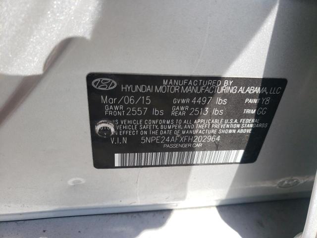 Photo 11 VIN: 5NPE24AFXFH202964 - HYUNDAI SONATA SE 