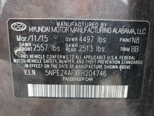 Photo 11 VIN: 5NPE24AFXFH204746 - HYUNDAI SONATA SE 