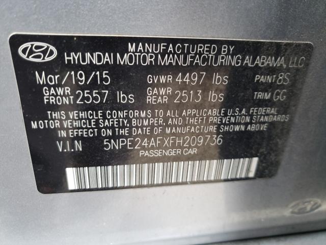 Photo 9 VIN: 5NPE24AFXFH209736 - HYUNDAI SONATA SE 