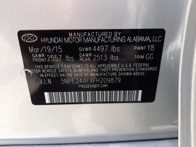 Photo 9 VIN: 5NPE24AFXFH209879 - HYUNDAI SONATA SE 