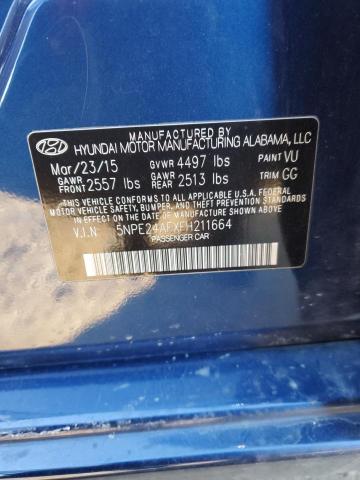 Photo 11 VIN: 5NPE24AFXFH211664 - HYUNDAI SONATA SE 