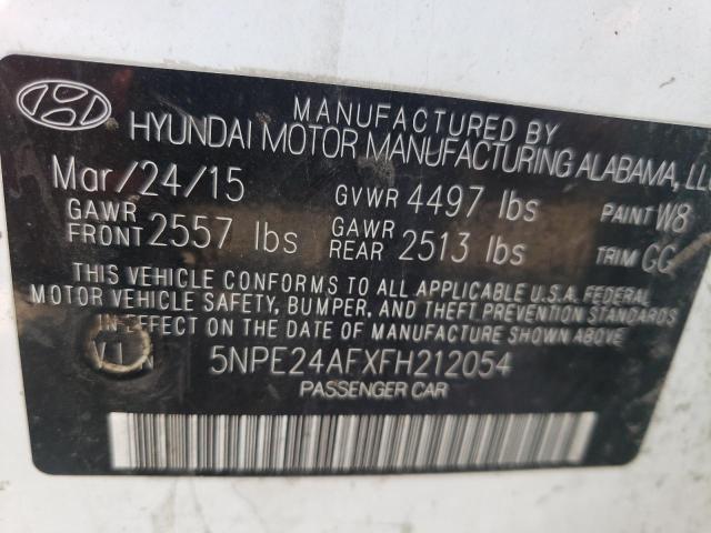 Photo 9 VIN: 5NPE24AFXFH212054 - HYUNDAI SONATA SE 