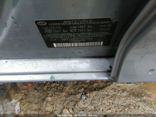 Photo 8 VIN: 5NPE24AFXFH227993 - HYUNDAI SONATA 