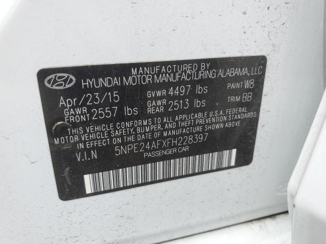 Photo 11 VIN: 5NPE24AFXFH228397 - HYUNDAI SONATA SE 