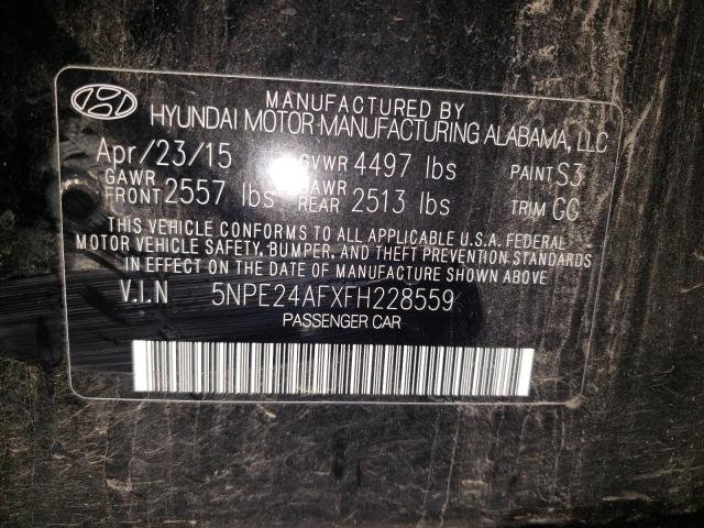 Photo 11 VIN: 5NPE24AFXFH228559 - HYUNDAI SONATA 