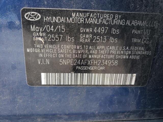 Photo 11 VIN: 5NPE24AFXFH234958 - HYUNDAI SONATA SE 