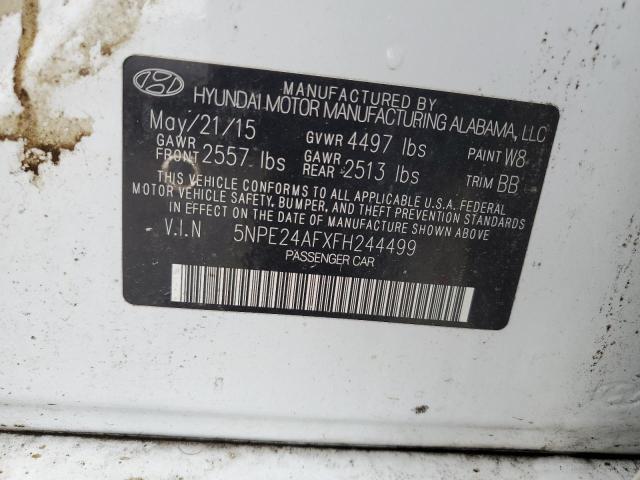 Photo 12 VIN: 5NPE24AFXFH244499 - HYUNDAI SONATA 