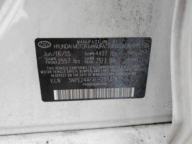 Photo 12 VIN: 5NPE24AFXFH253378 - HYUNDAI SONATA 