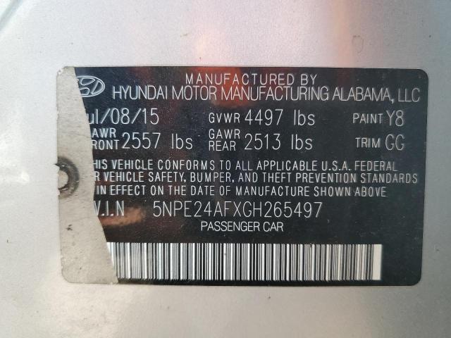 Photo 11 VIN: 5NPE24AFXGH265497 - HYUNDAI SONATA SE 