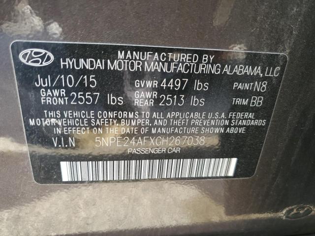 Photo 9 VIN: 5NPE24AFXGH267038 - HYUNDAI SONATA 