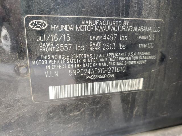 Photo 9 VIN: 5NPE24AFXGH271610 - HYUNDAI SONATA SE 