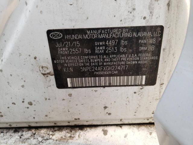 Photo 11 VIN: 5NPE24AFXGH274717 - HYUNDAI SONATA SE 