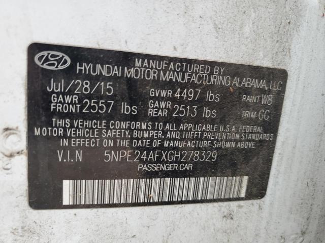 Photo 11 VIN: 5NPE24AFXGH278329 - HYUNDAI SONATA 