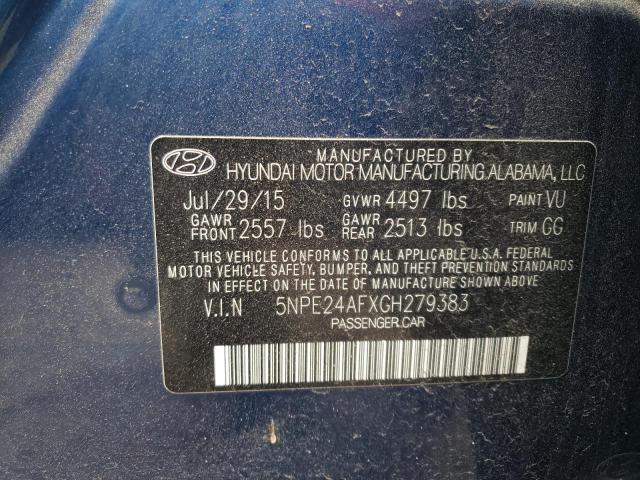 Photo 11 VIN: 5NPE24AFXGH279383 - HYUNDAI SONATA 